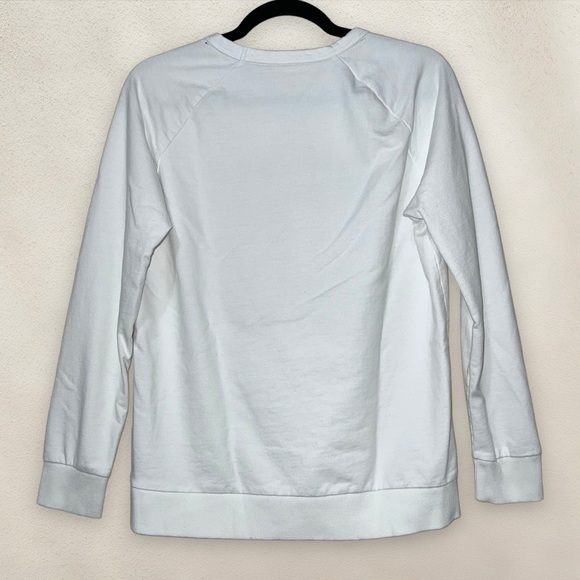 Tommy Hilfiger Jeans Pullover Sweatshirt Lightweight White Flag Logo Size Medium - Picture 2 of 6